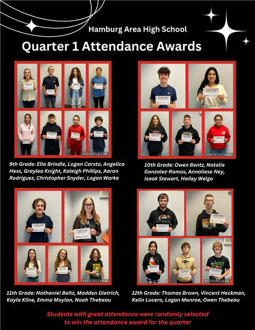 Quarter 1 Attendance Awards